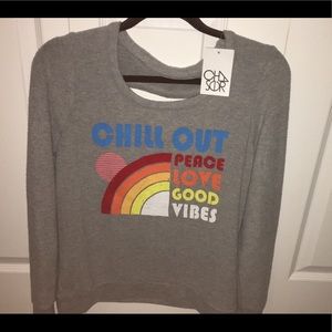 Chaser Chill Out Peace Love Good Vibes Sweater
